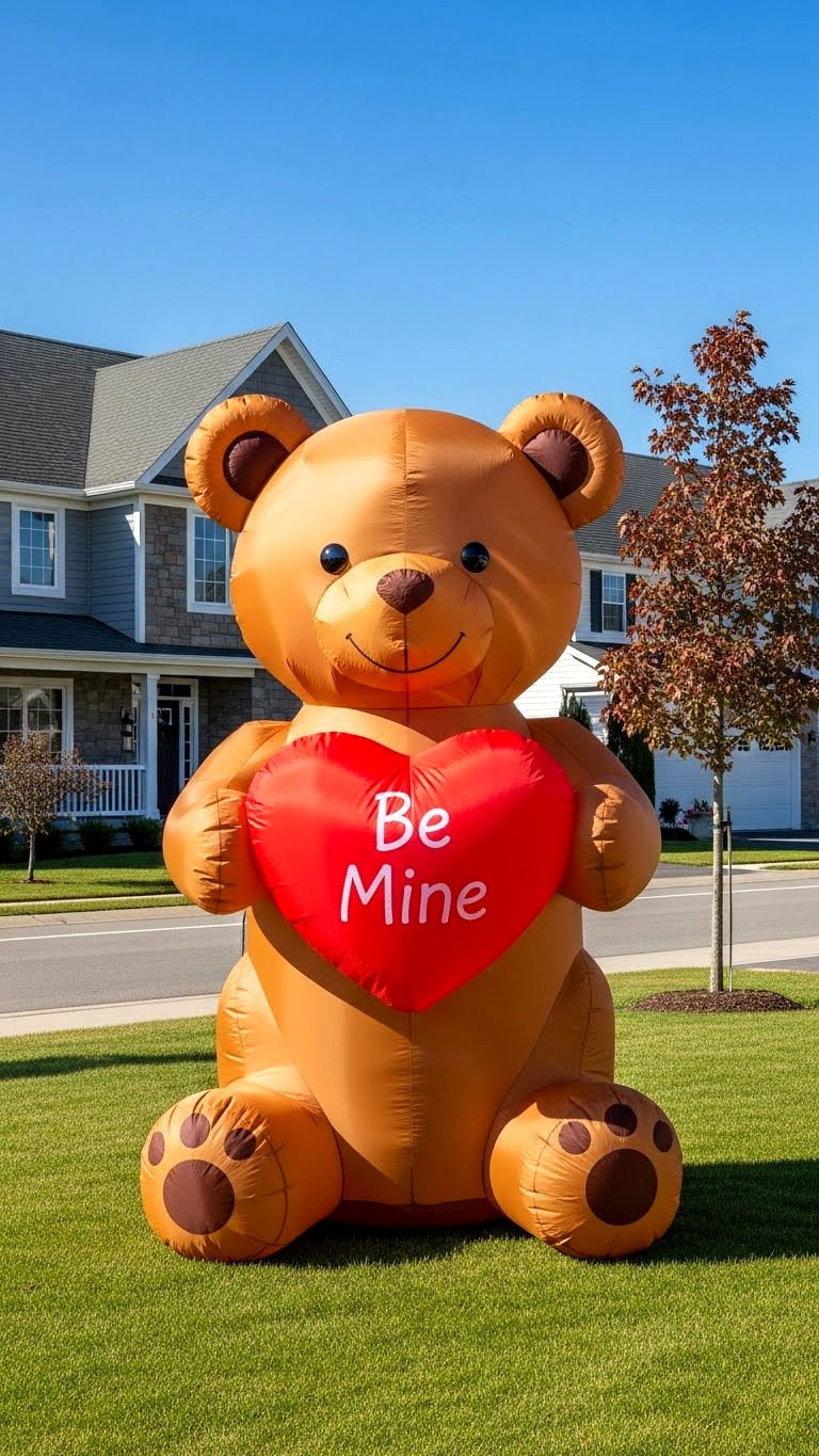 Valentine Inflatable Yard Decoration - 25 valentine's day outdoor decor ideas