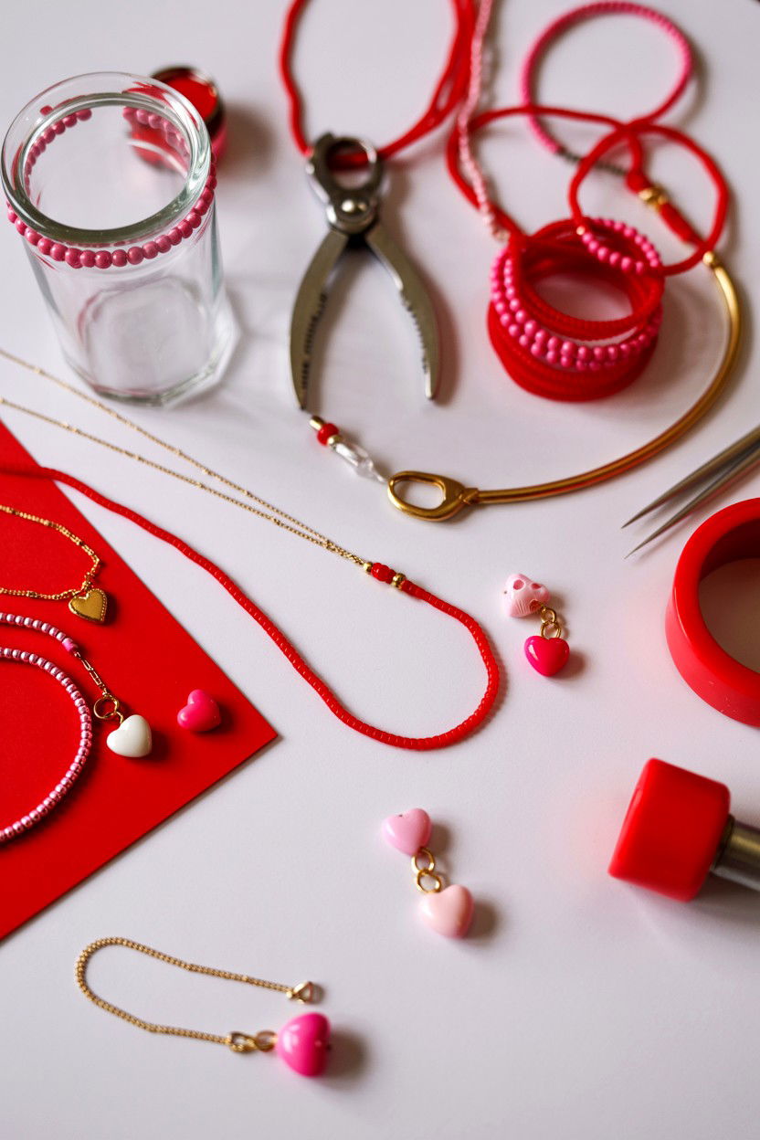 Valentine Jewelry Making - 25 Valentine's Day Party for Teens