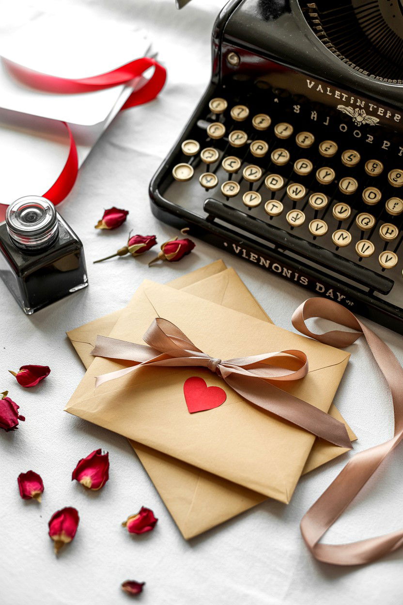 Valentine Love Letter Decor - 25 Valentine's Day Vignette Ideas