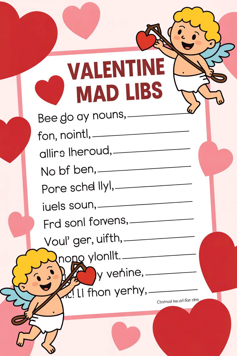 Valentine Mad Libs - 25 Valentine's Day Word Games