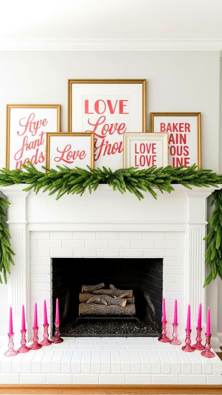 Valentine Mantle Decor - 25 valentine's day ideas