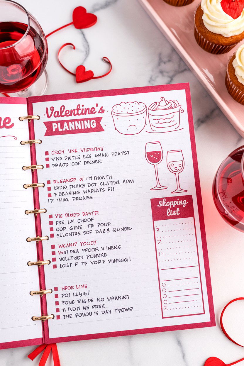 Valentine Meal Planning Page - 25 Valentine's Day Planner Ideas