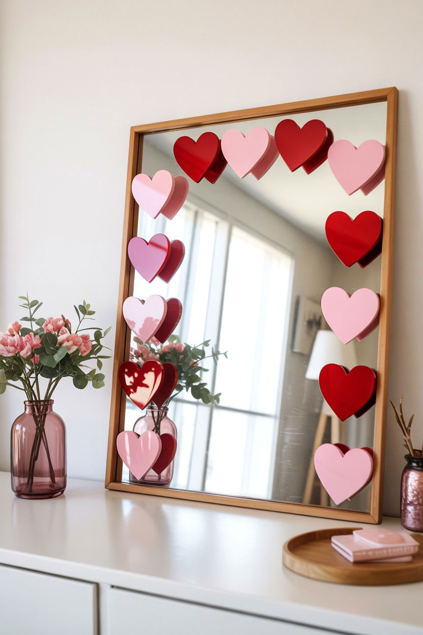 Valentine Mirror Decals - 25 Valentine's Day Bathroom Decor Ideas
