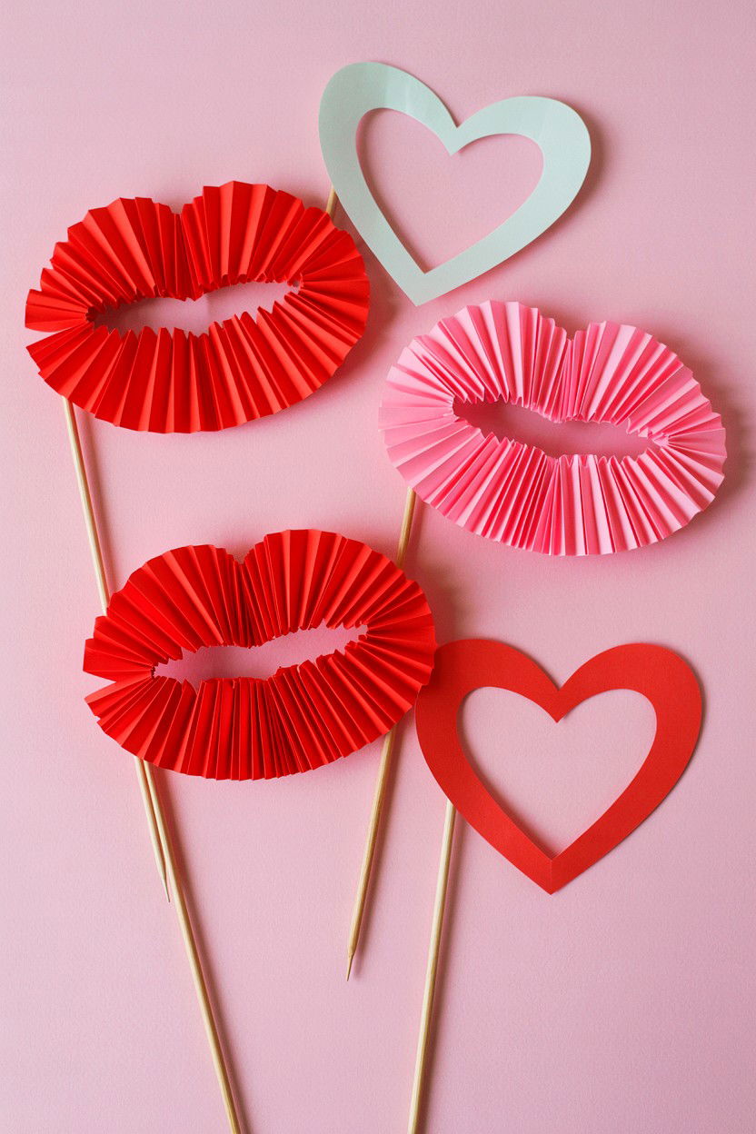 Valentine Photo Booth Props - 25 Valentine's Day Tissue Paper Ideas