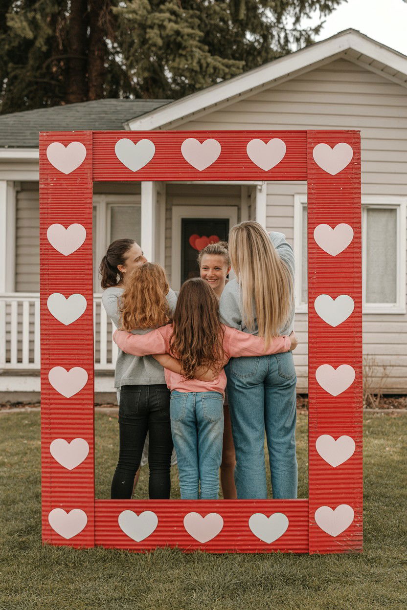 Valentine Photo Frame - 25 Valentine's Day Yard Sign Ideas
