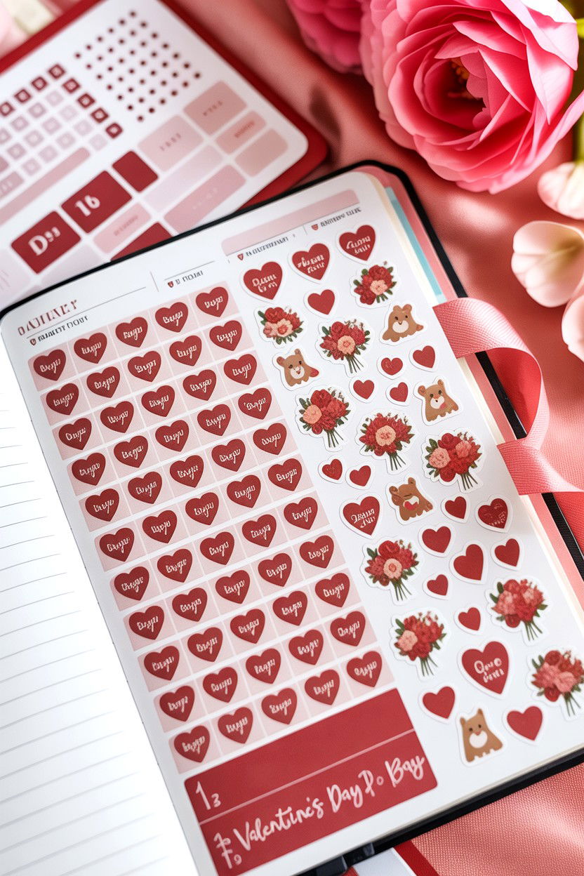 Valentine Planner Stickers - 25 Valentine's Day Planner Ideas