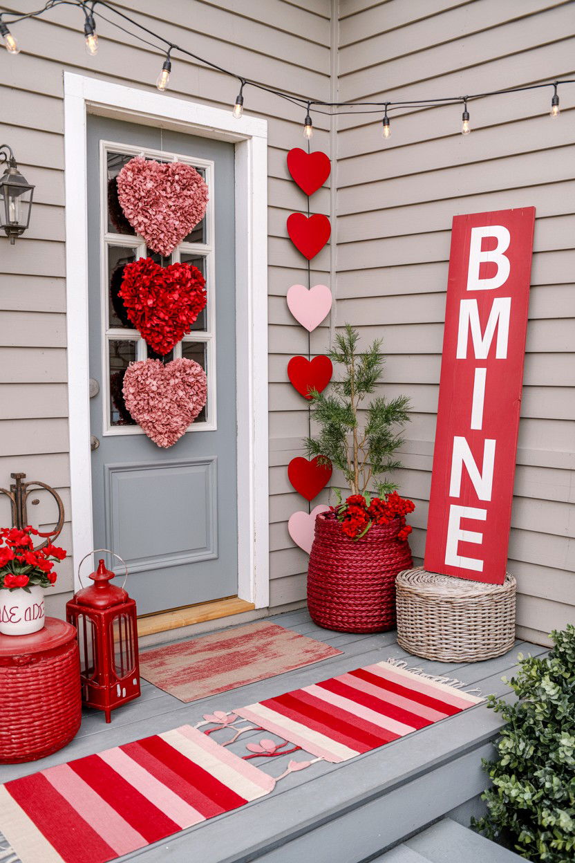 Valentine Porch Decor - 25 Valentine's Day Doorbell Surprise Ideas