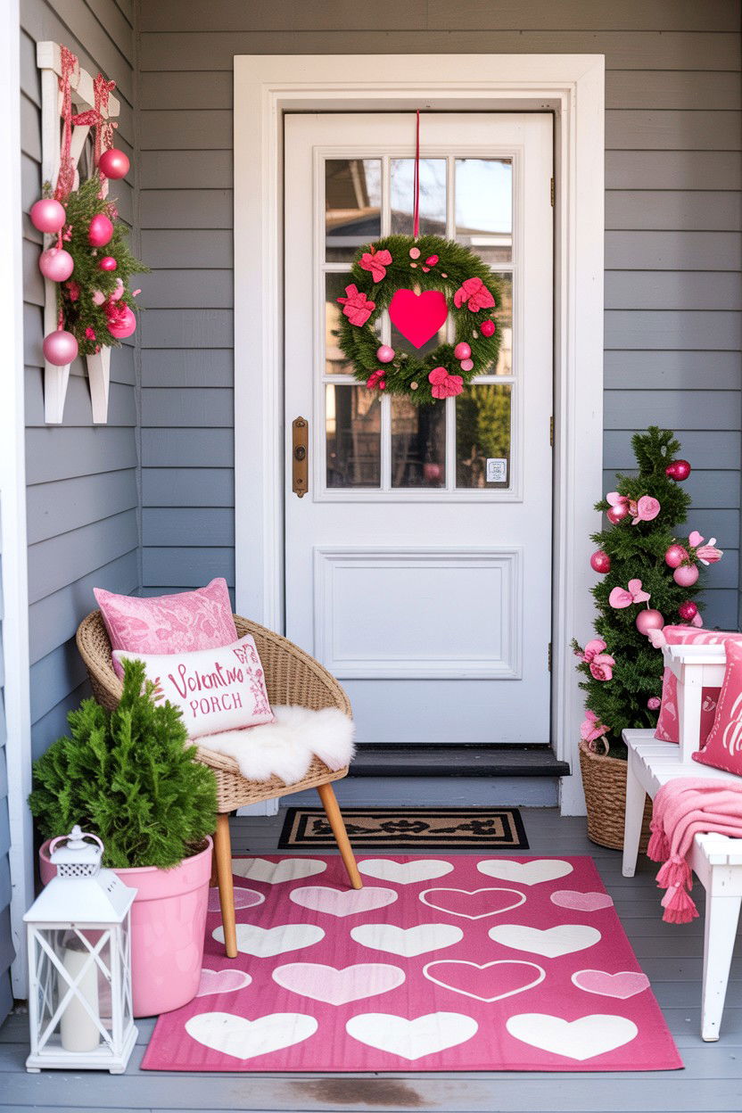 Valentine Porch Decor - 25 Valentine's Day Home Decor Ideas