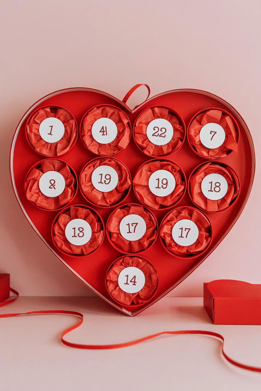 Valentine Punch Box - 25 Valentine's Day Countdown Calendar Ideas