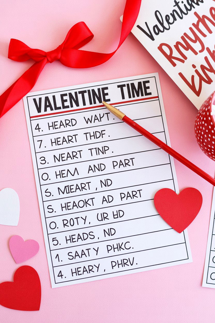 Valentine Rhyme Time - 25 Valentine's Day Word Games