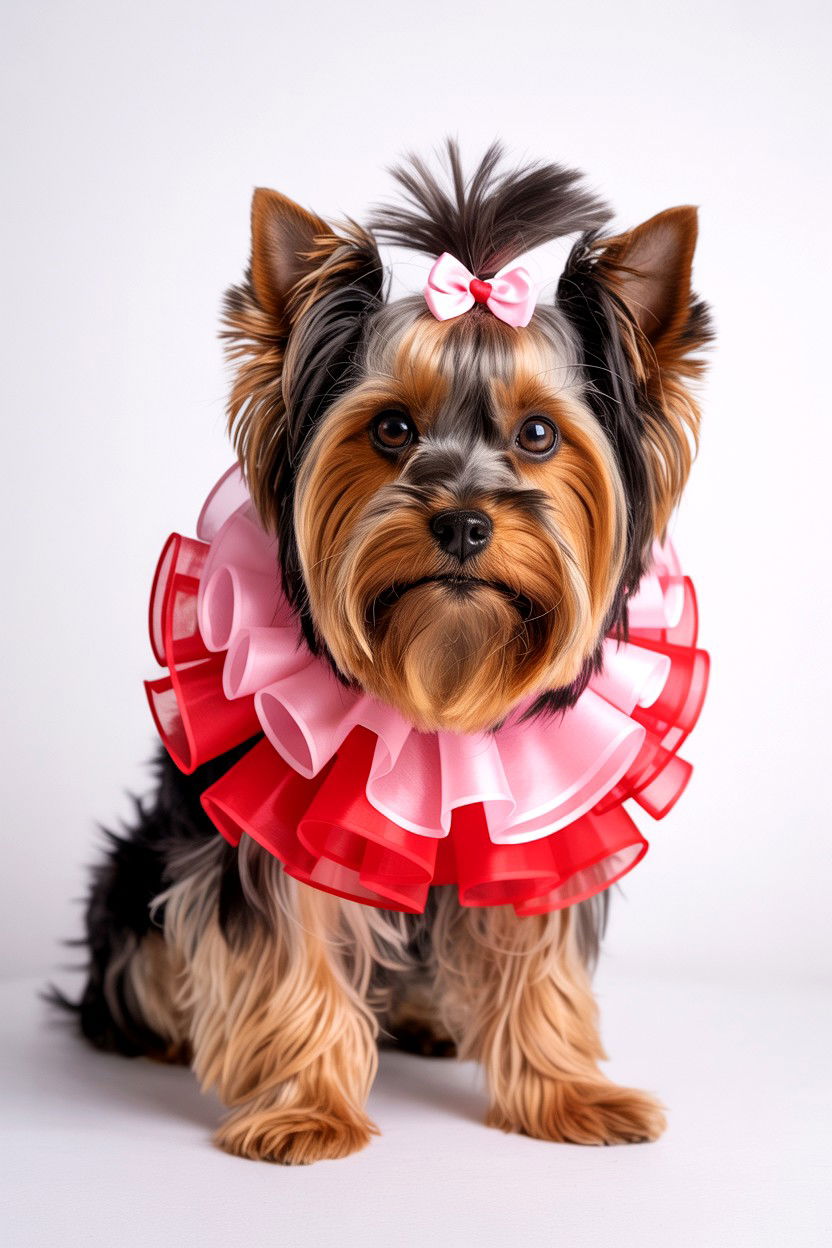 Valentine Ruffle Pet Collar - 25 Valentine's Day Pet Collar Ideas