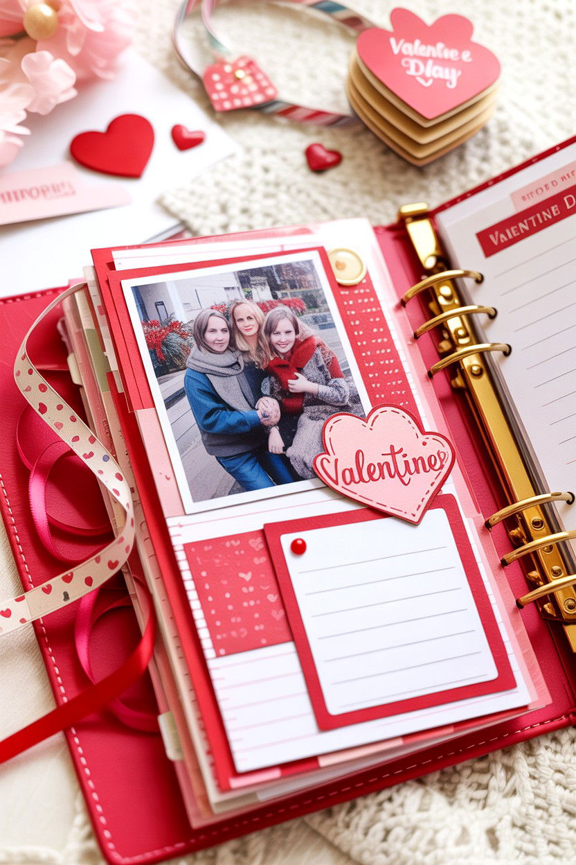 Valentine Scrapbook Planner Style - 25 Valentine's Day Planner Ideas