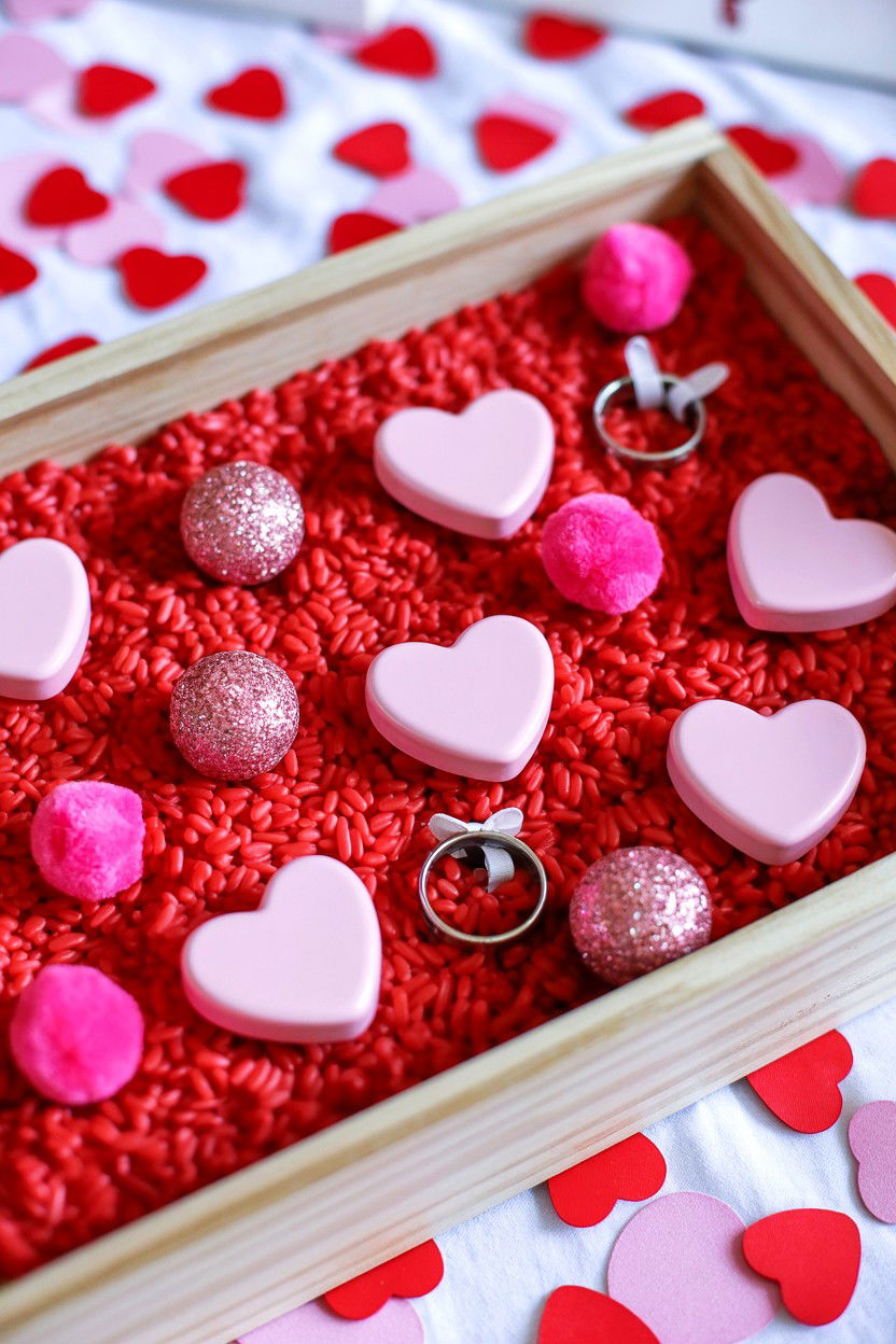 Valentine Sensory Bin Memory - 25 Valentine's Day Memory Games