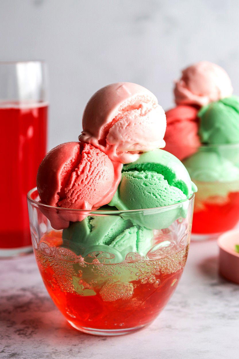 Valentine Sherbet Float - 25 Valentine's Day Punch Ideas