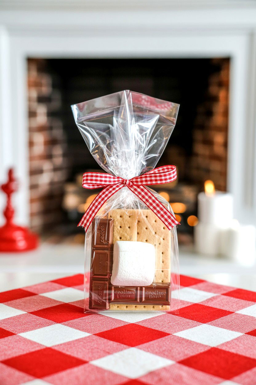 Valentine Smores Kit - 25 Valentine's Day Cellophane Bag Ideas