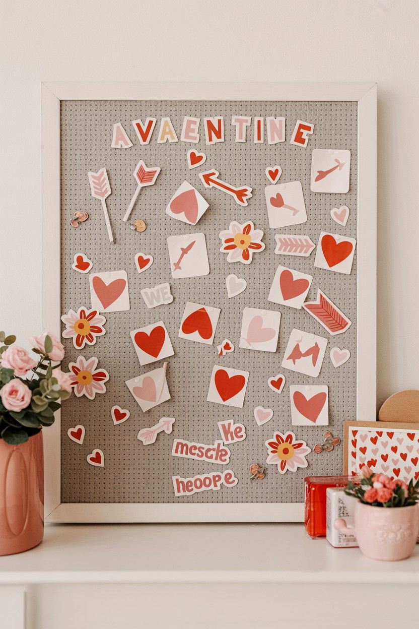 Valentine Sticker Memory Board - 25 Valentine's Day Memory Games