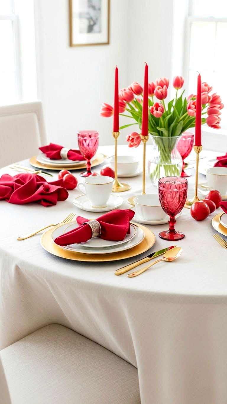 Valentine Table Setting - 25 valentine's day ideas