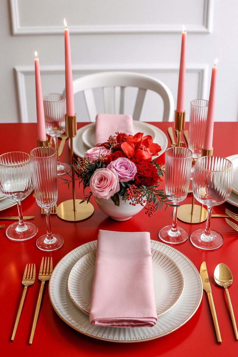 Valentine Tablescape - 25 Valentine's Day Home Decor Ideas