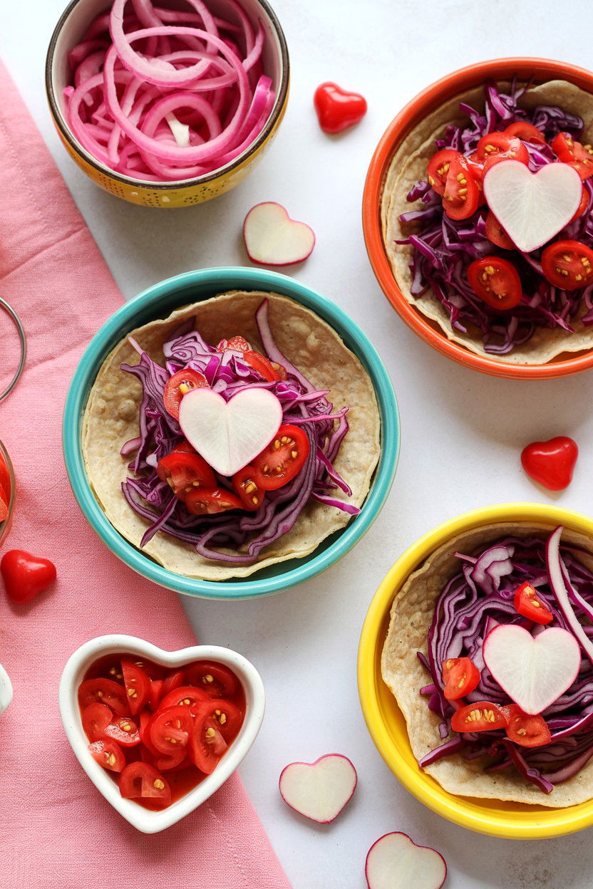 Valentine Taco Bar - 25 Valentine's Day Lunch Surprise Ideas