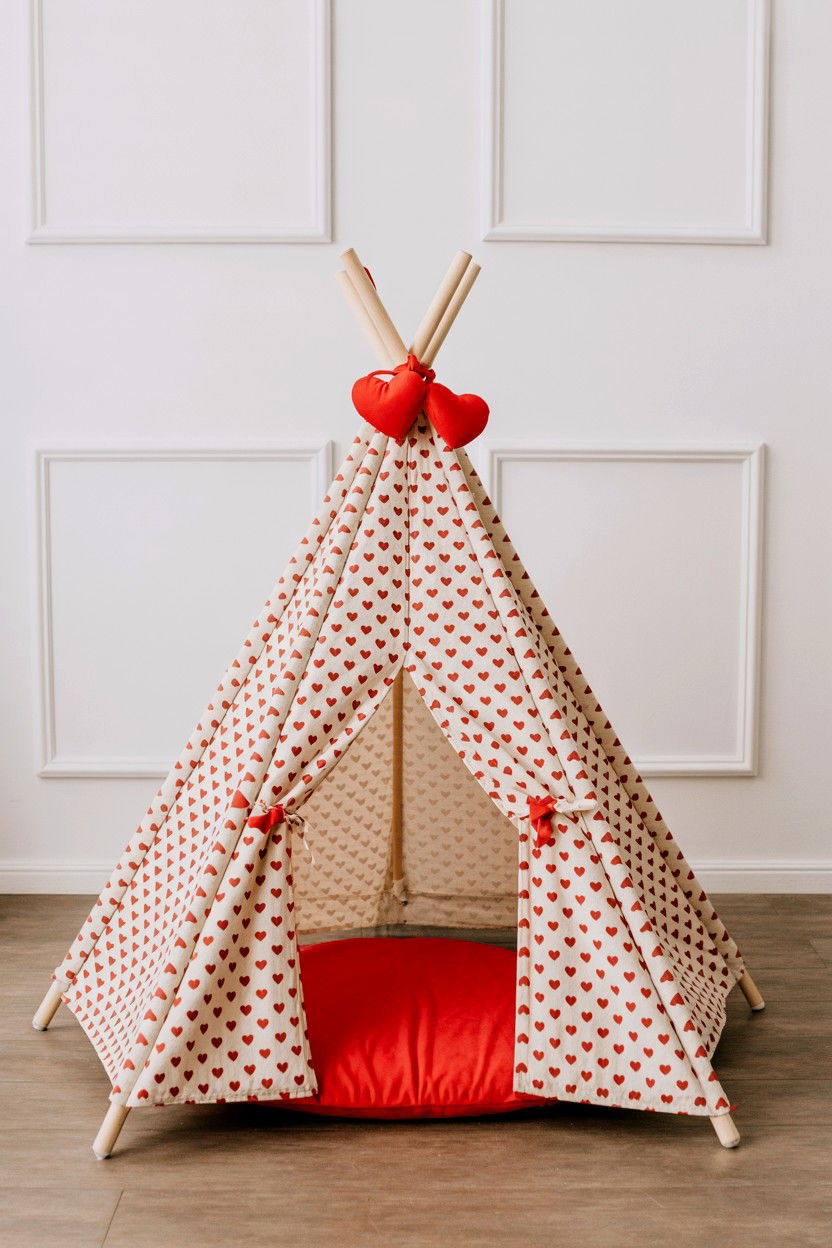 Valentine Teepee For Pets - 25 Valentine's Day Pet Bed Ideas