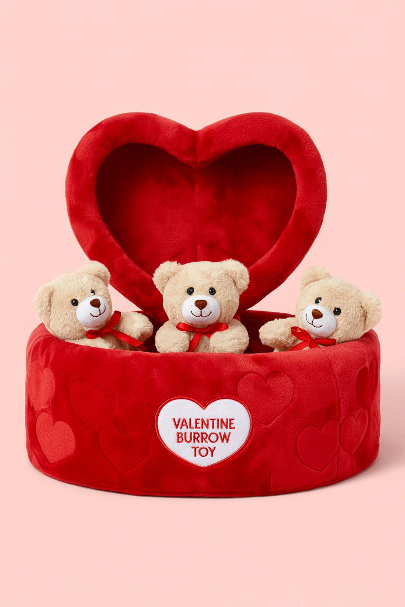 Valentine Themed Burrow Toy - 25 Valentine's Day Pet Toy Ideas