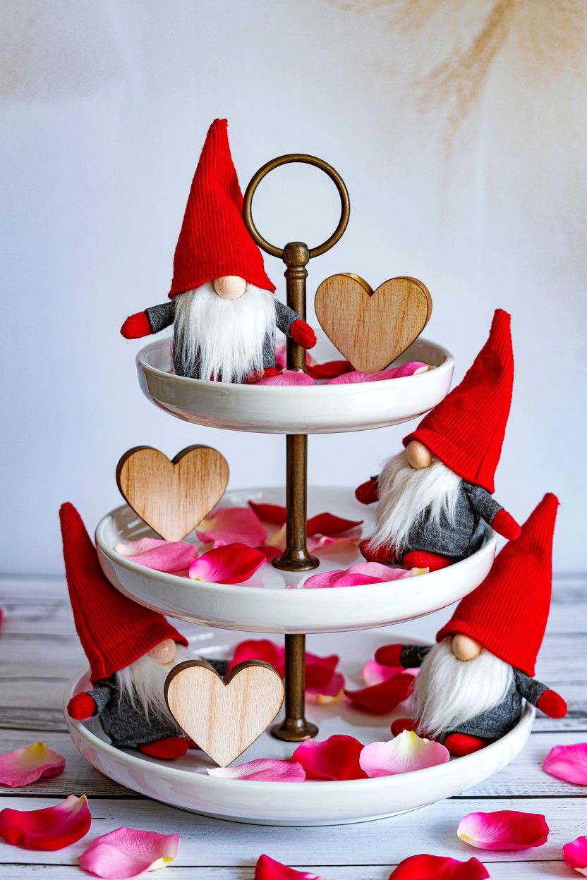 Valentine Tiered Tray - 25 Dollar Store Valentine's Day Ideas