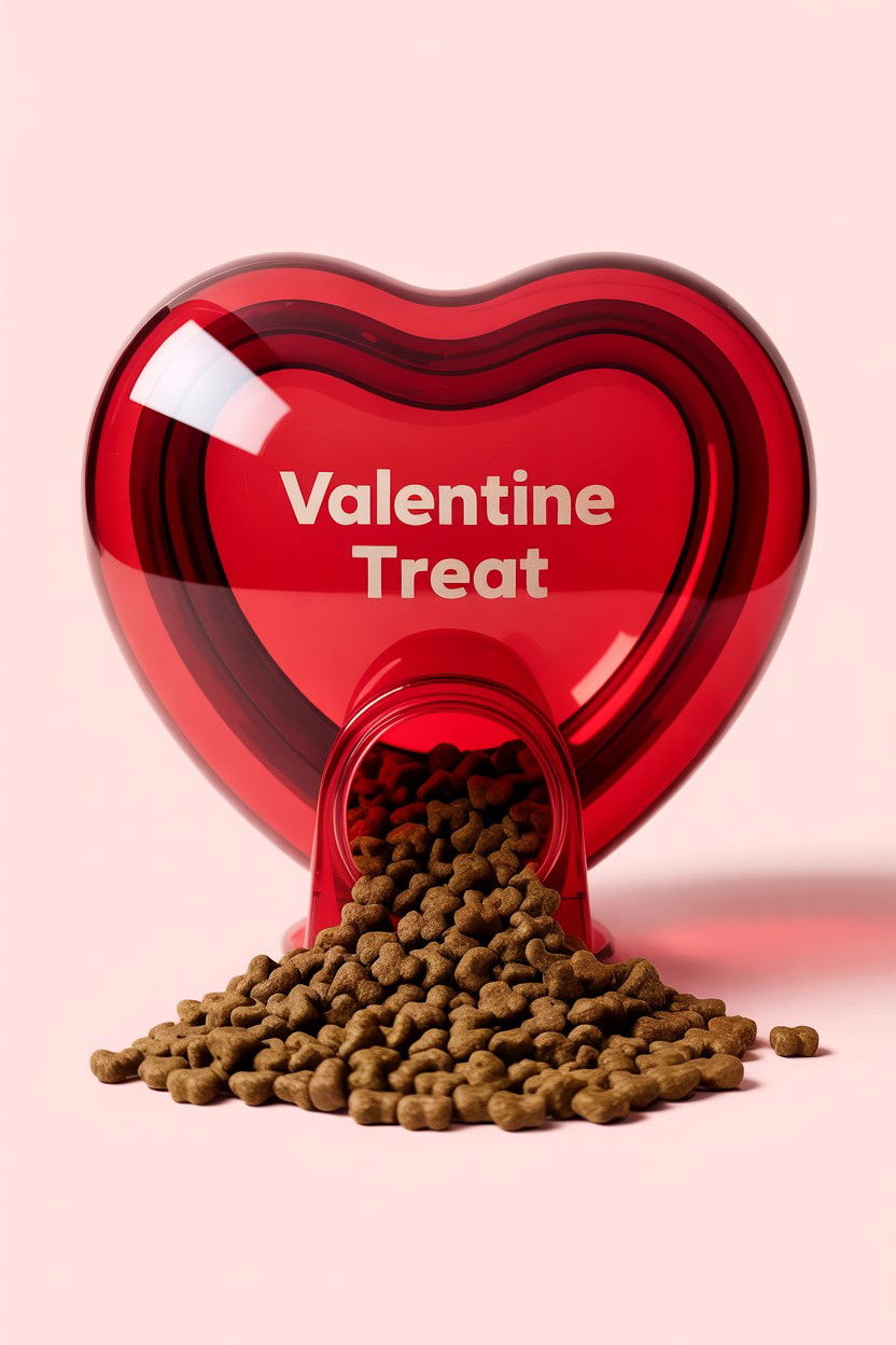 Valentine Treat Dispenser - 25 Valentine's Day Pet Toy Ideas