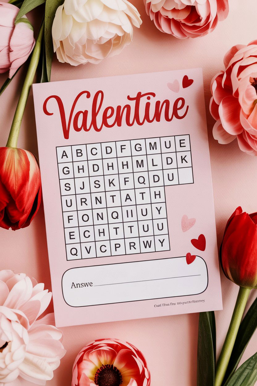 Valentine Unscramble The Letters - 25 Valentine's Day Word Games
