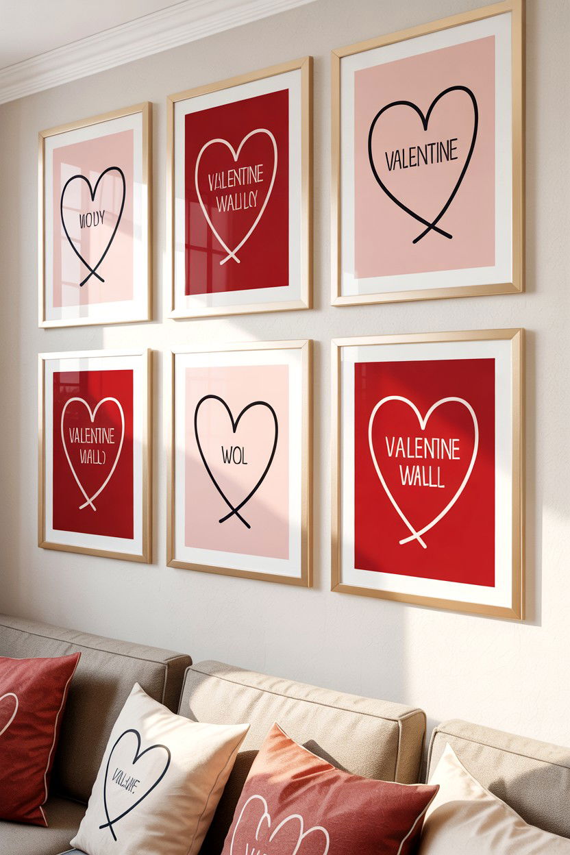 Valentine Wall Art - 25 Valentine's Day Home Decor Ideas