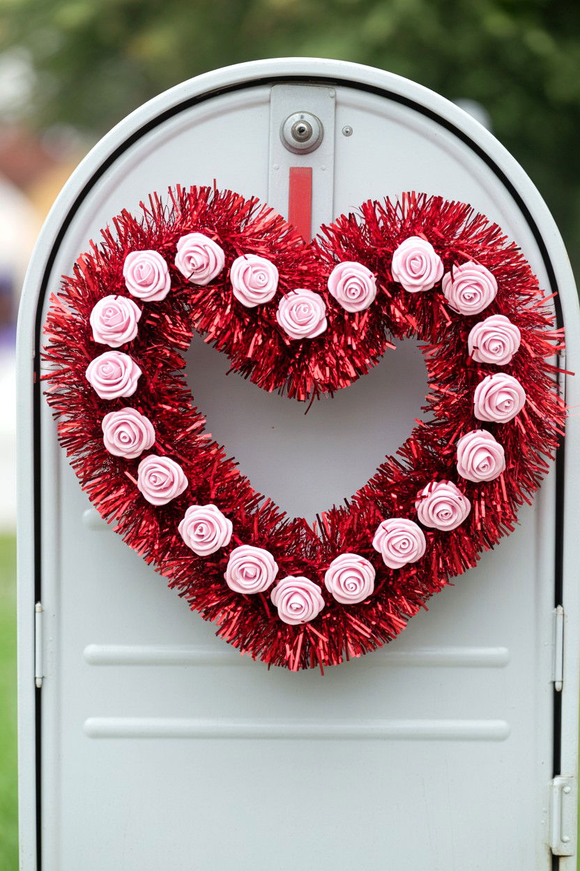 Valentine Wreath For Mailbox - 25 Valentine's Day Mailbox Decorating Ideas