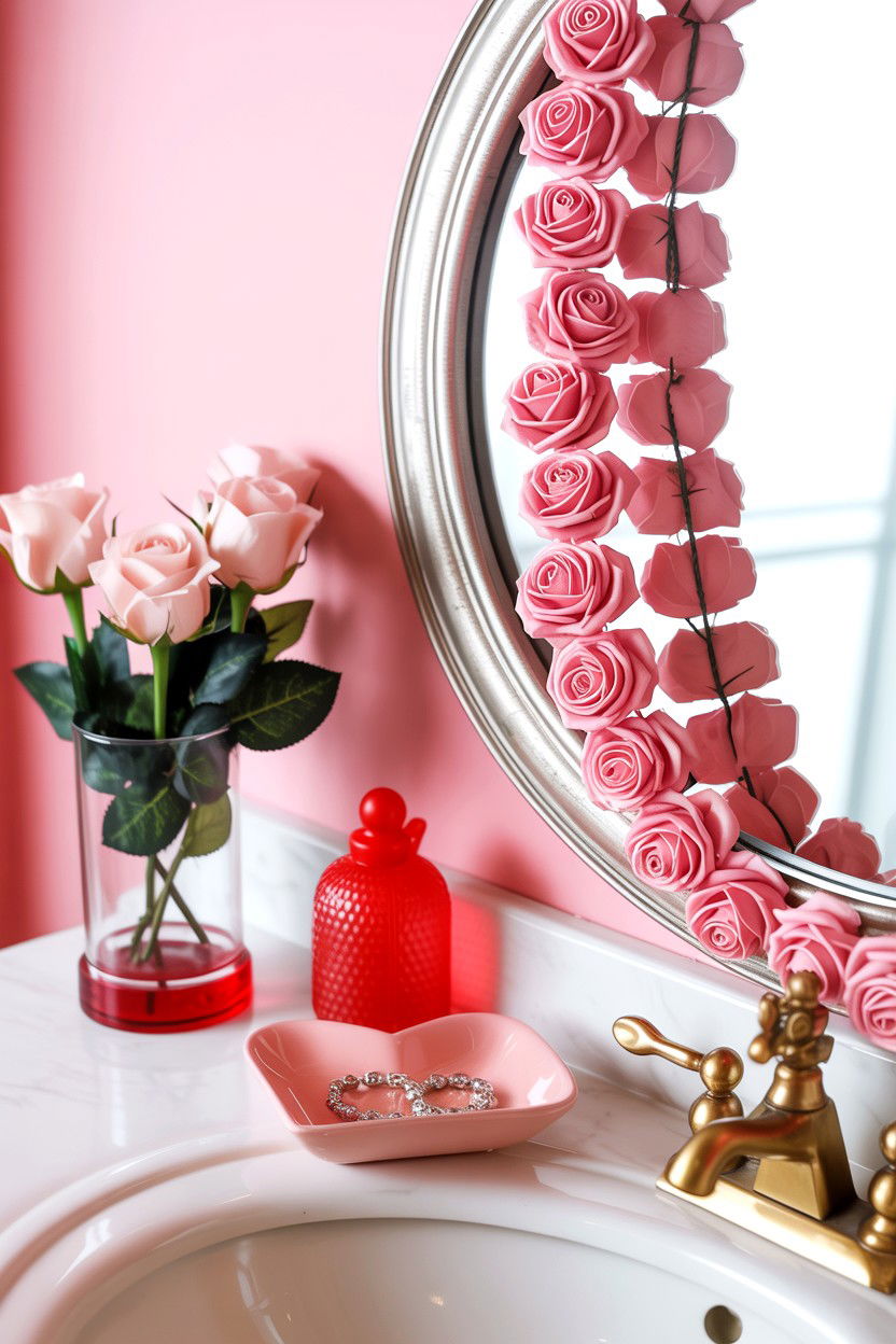 Valentine bathroom decorations - 25 Valentine's Day Candle Lit Bath Ideas