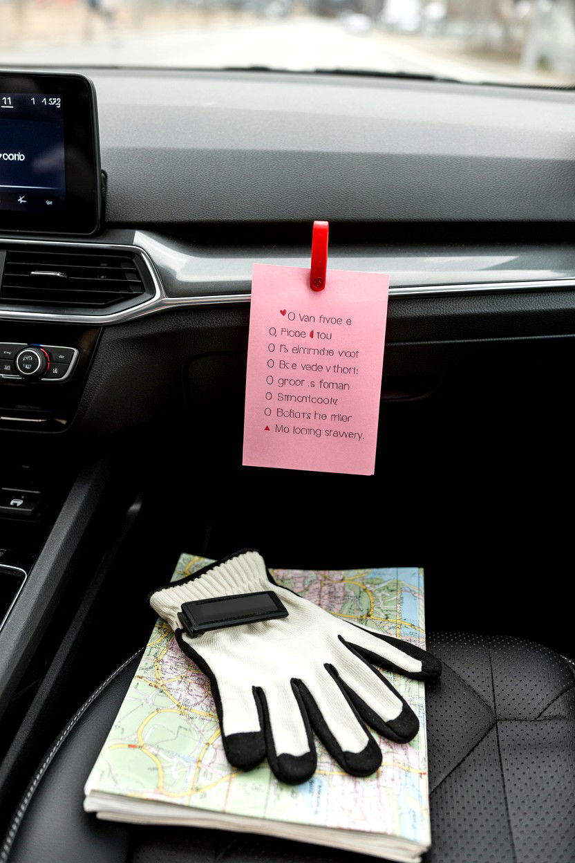 Valentine scavenger hunt in the car - 25 Valentine's Day Scavenger Hunt Ideas