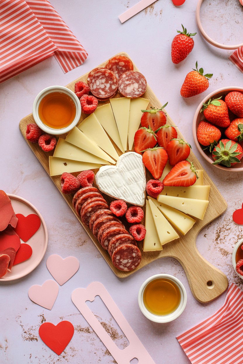 Valentines Day Charcuterie Board - 25 Valentine's Day Party Ideas