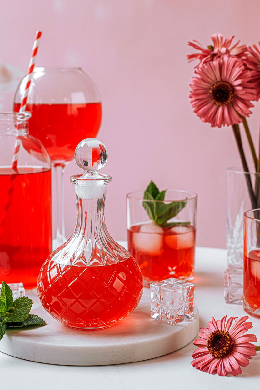 Valentines Day Mocktail Bar - 25 Valentine's Day Party Ideas