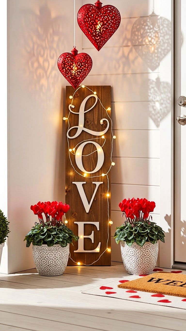 Valentines Day porch decor - 25 valentine's day decor ideas