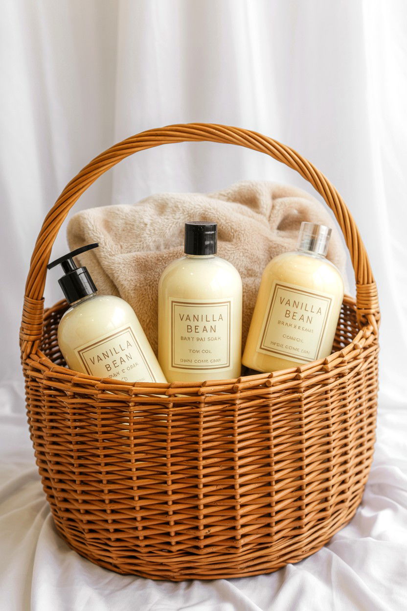 Vanilla Bean Bath Kit - 25 Valentine's Day Bath Gift Basket Ideas