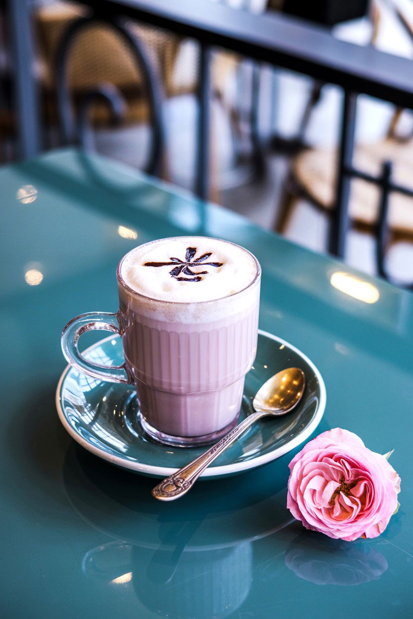 Vanilla Bean Rose Latte - 25 Valentine's Day Latte Ideas