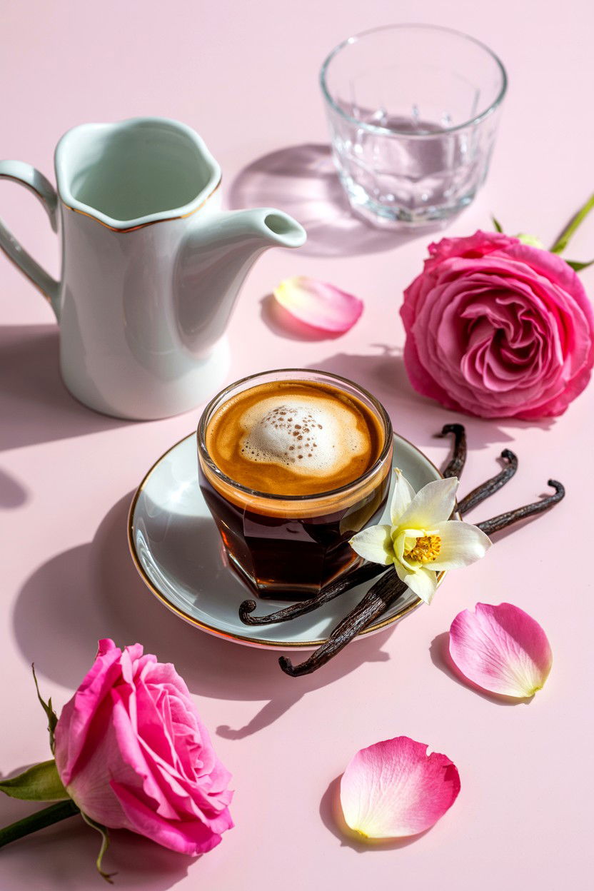 Vanilla Rose Espresso - 25 Valentine's Day Espresso Drink Ideas
