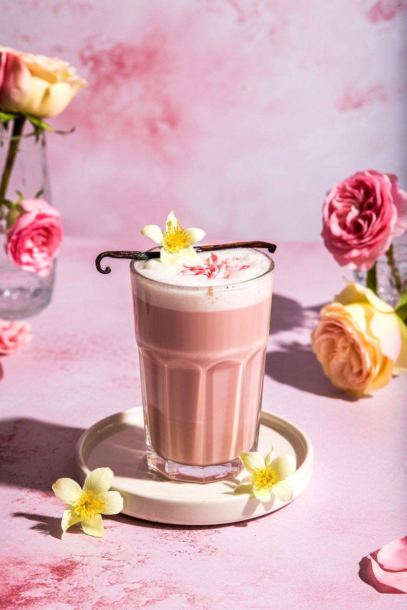 Vanilla Rose Latte - 25 Valentine's Day Coffee Drink Ideas