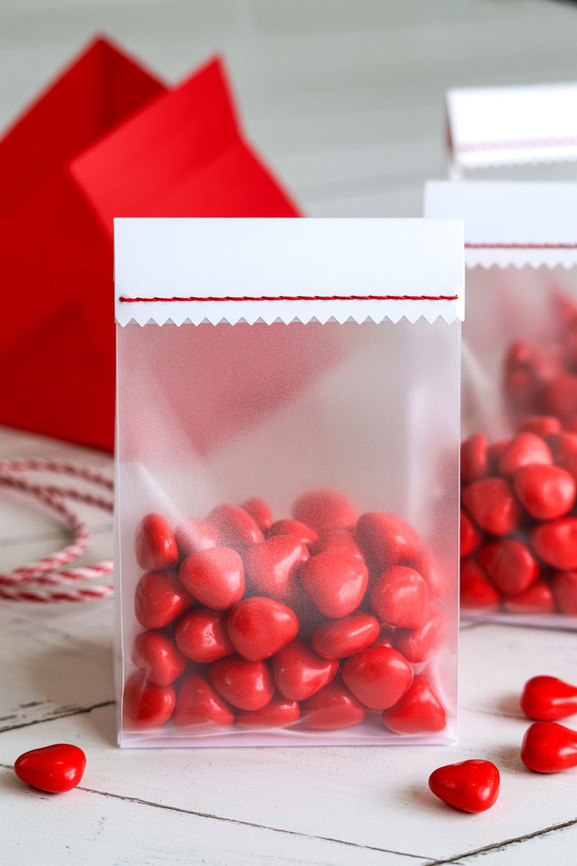Vellum Treat Bag - 25 Valentine's Day Treat Bag Ideas