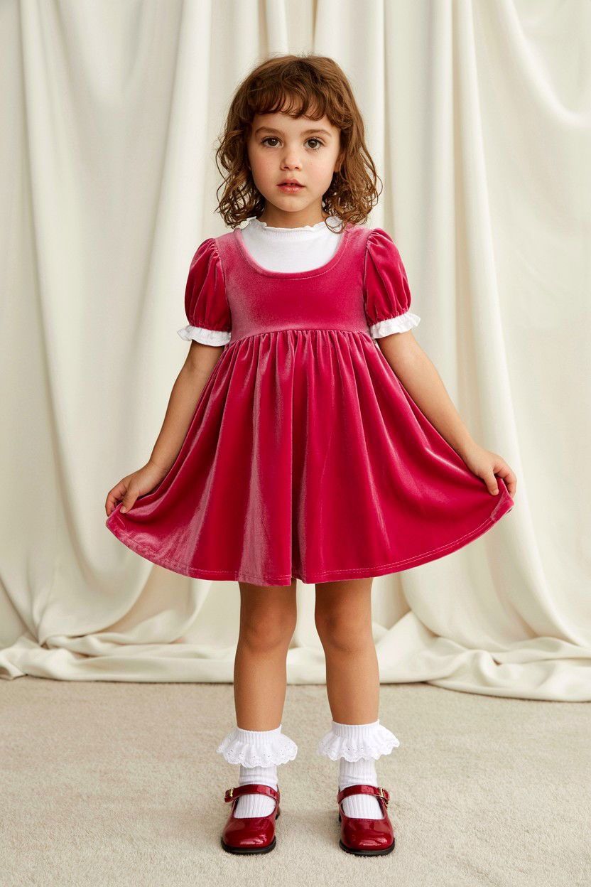 Velvet Babydoll Dress - 25 Valentine's Day Velvet Outfit Ideas
