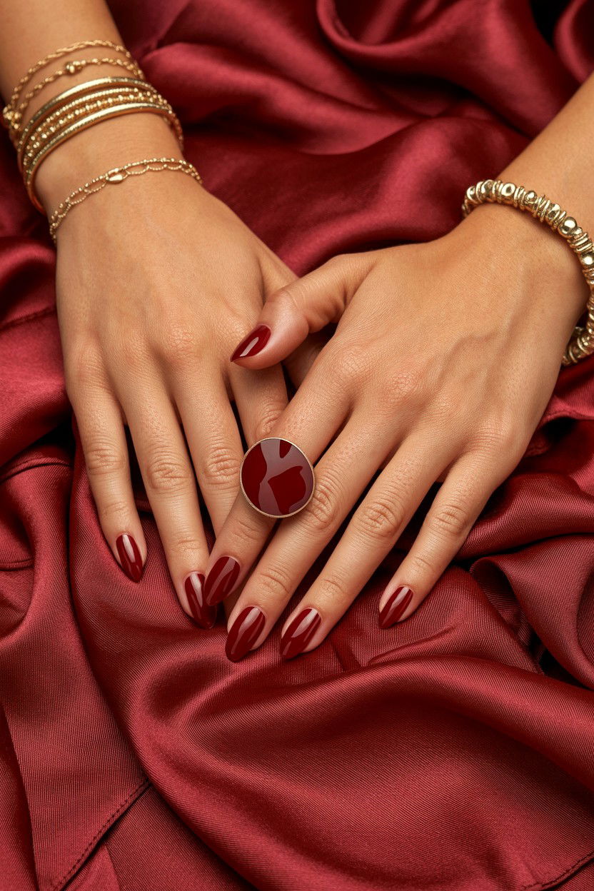 Velvet Cat Eye Press On Nails - 25 Valentine's Day Press On Nail Ideas