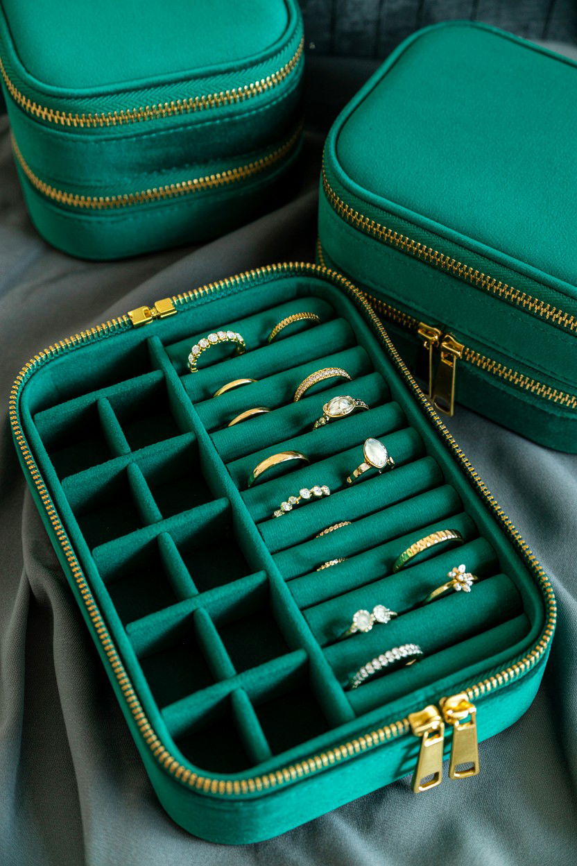 Velvet Jewelry Organizer - 25 Valentine's Day Jewelry Box Ideas