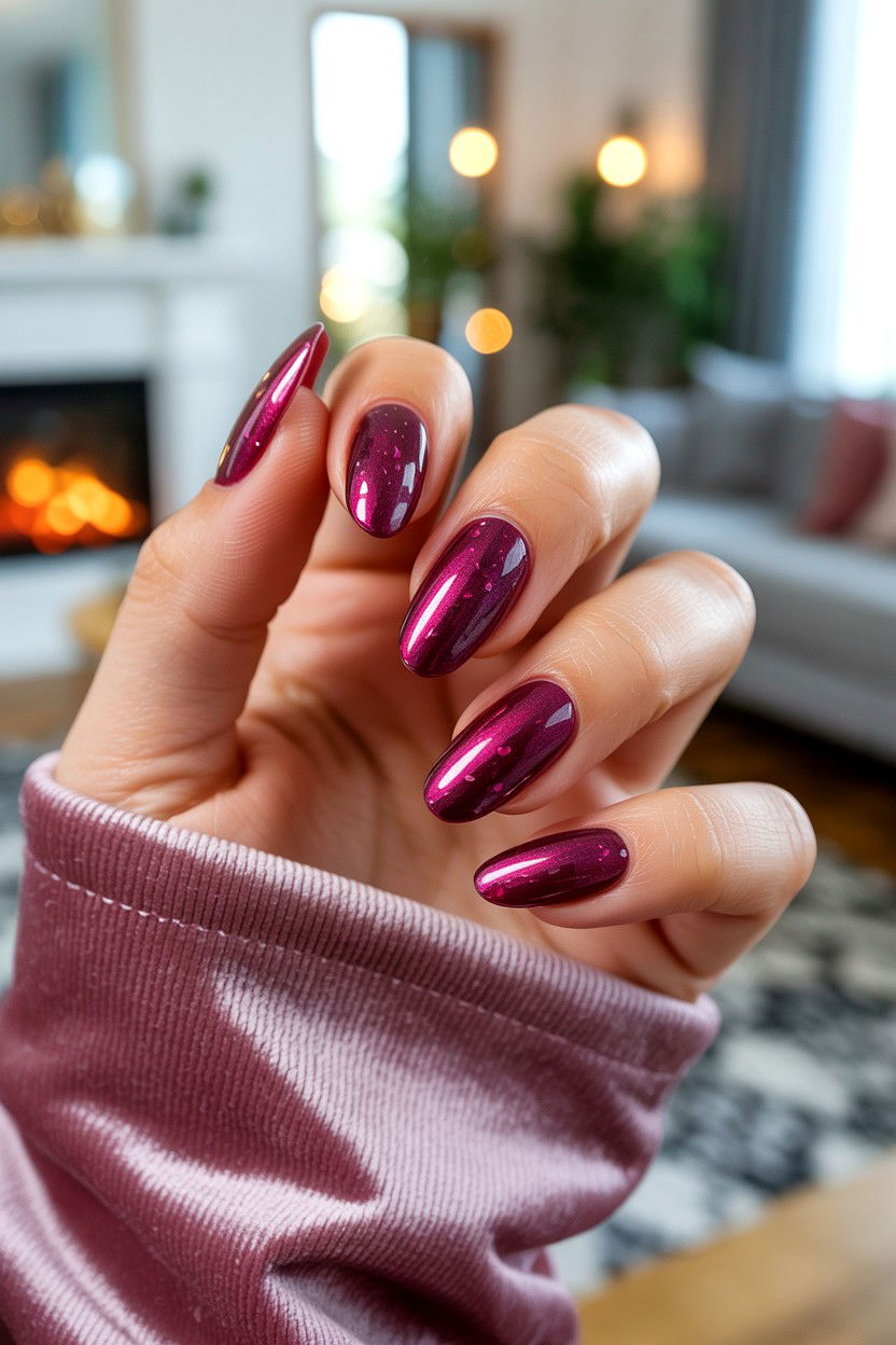 Velvet Magnetic Nails - 25 Abstract Valentine's Day Nail Ideas