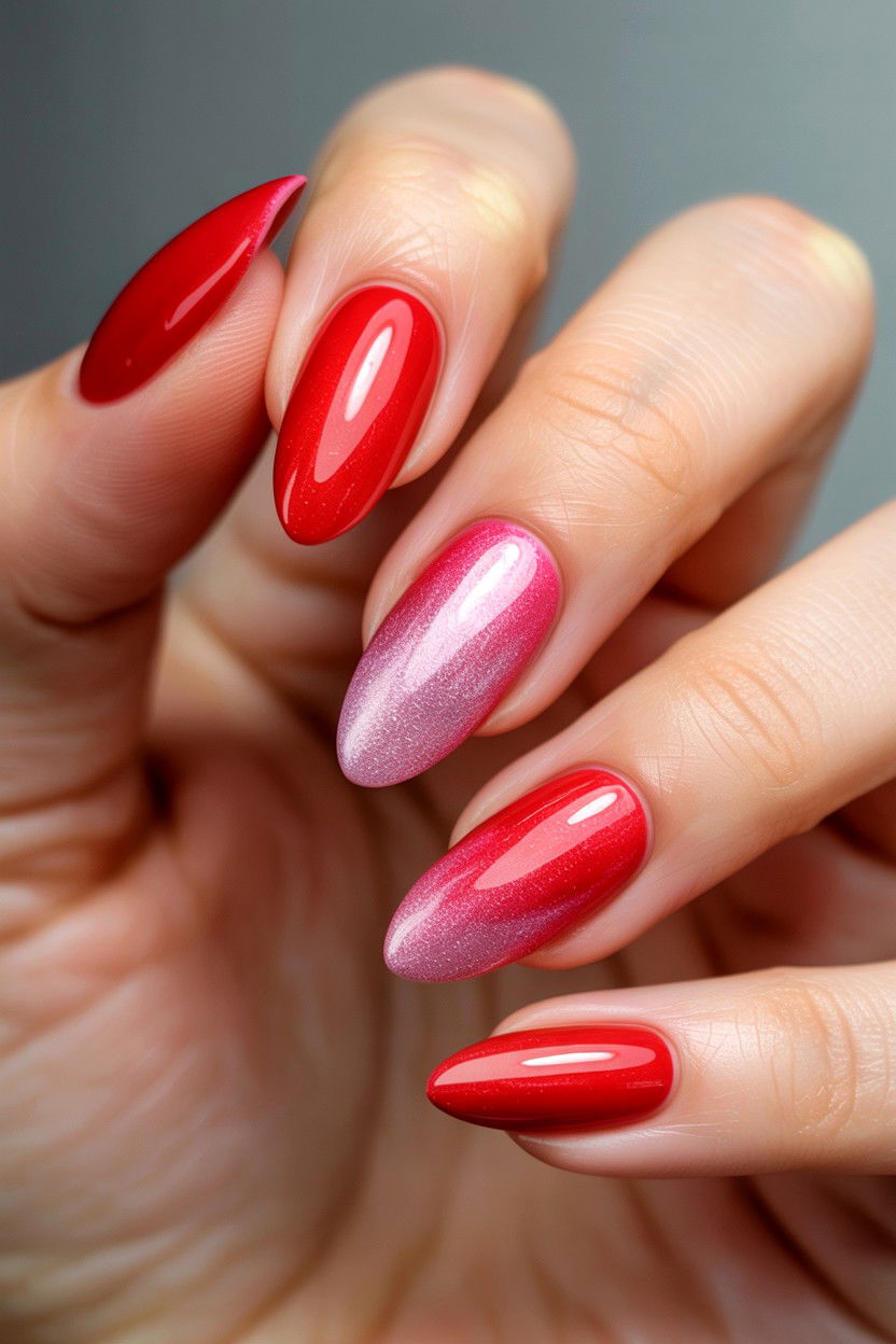 Velvet Ombre Nails - 25 Ombre Valentine's Day Nail Ideas