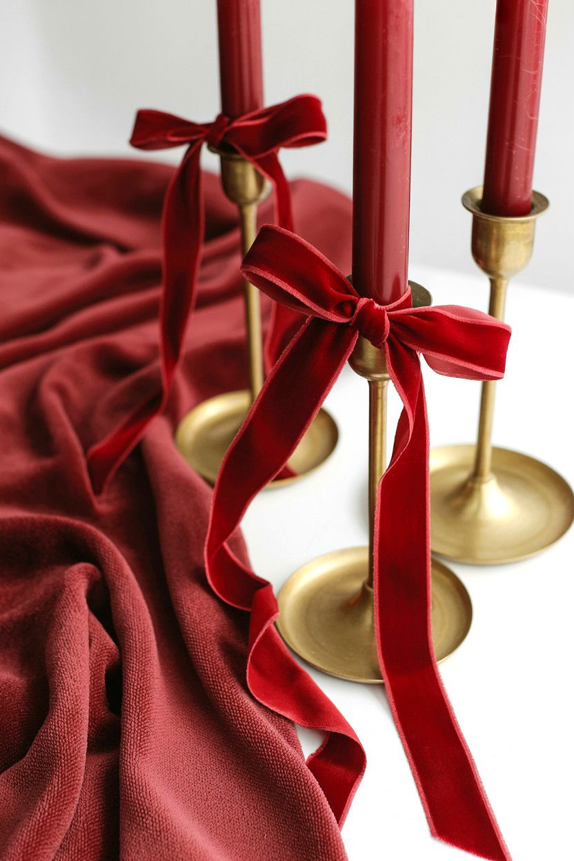 Velvet Ribbon Accents - 25 Vintage Valentine's Day Decorations