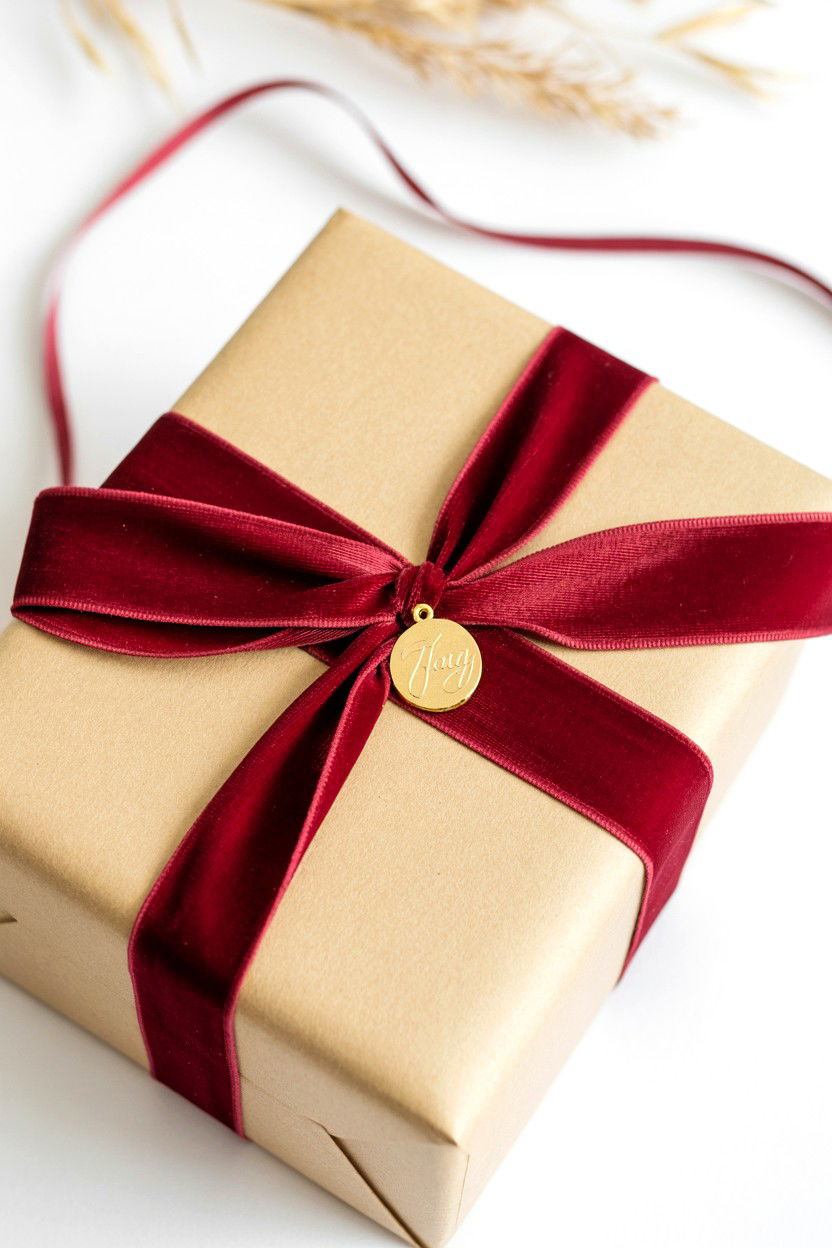 Velvet Ribbon Gift Wrap - 25 Valentine's Day Wrapping Paper Ideas