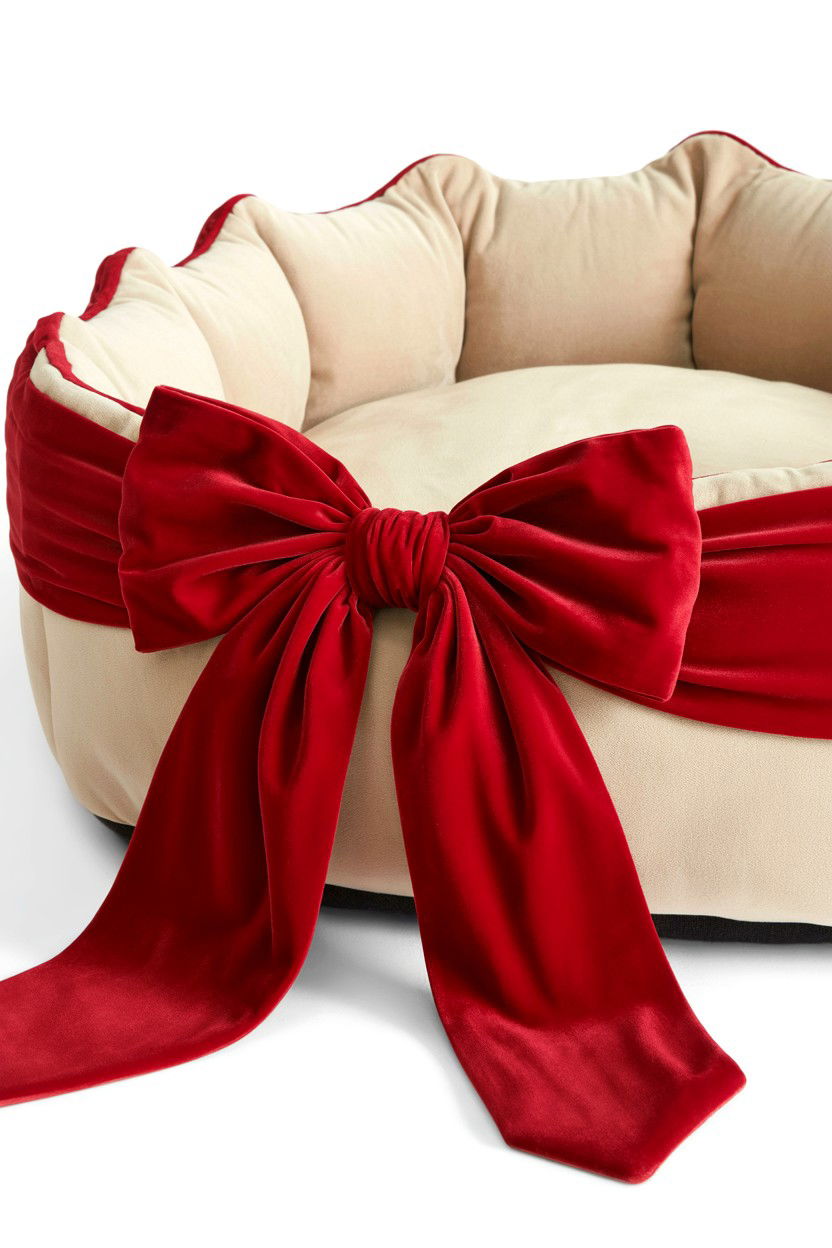 Velvet Ribbon Pet Bed - 25 Valentine's Day Pet Bed Ideas