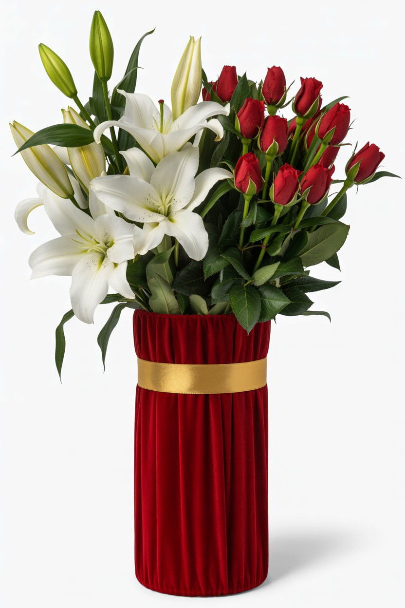 Velvet Wrapped Luxury Vase - 25 Valentine's Day Flower Vase Ideas