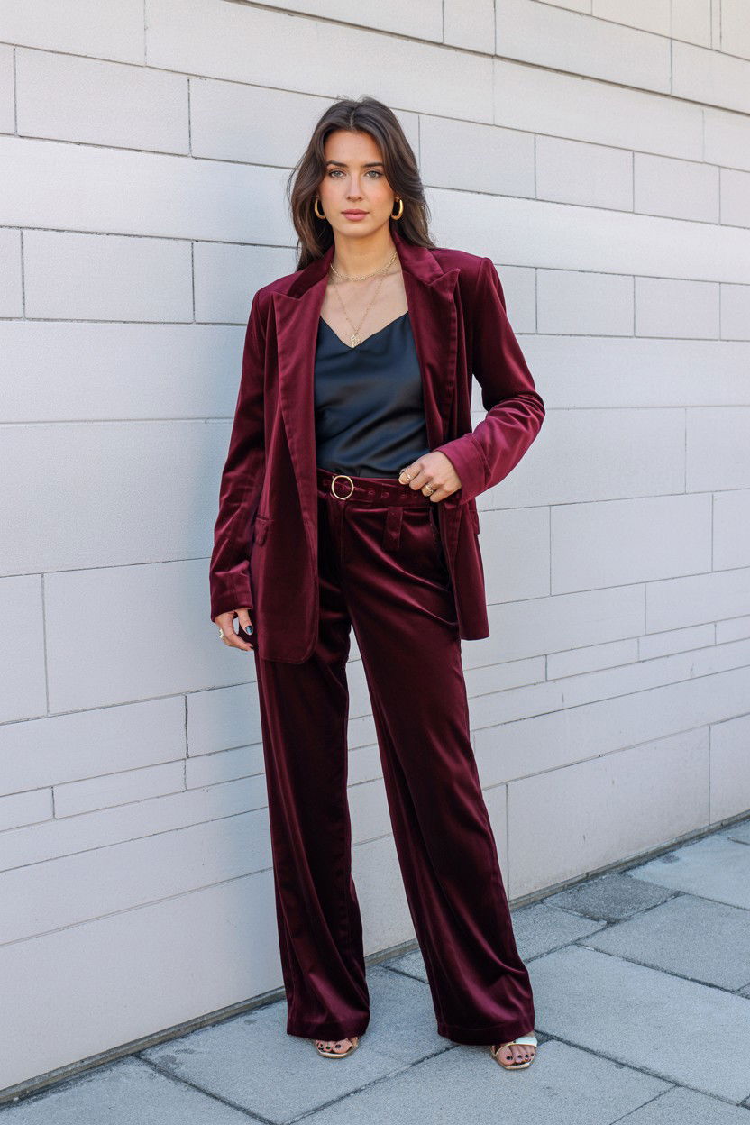 Velvet blazer outfit - 25 Valentine's Day Blazer Outfits